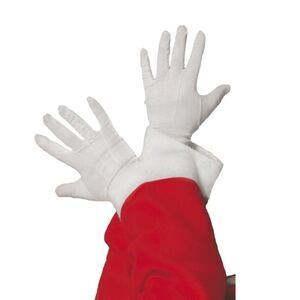 Smiffys Unisex Adult Santa Claus Christmas Gloves / White